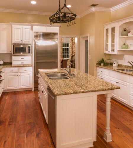 Beautiful Custom Kitchen Interior in a New House.